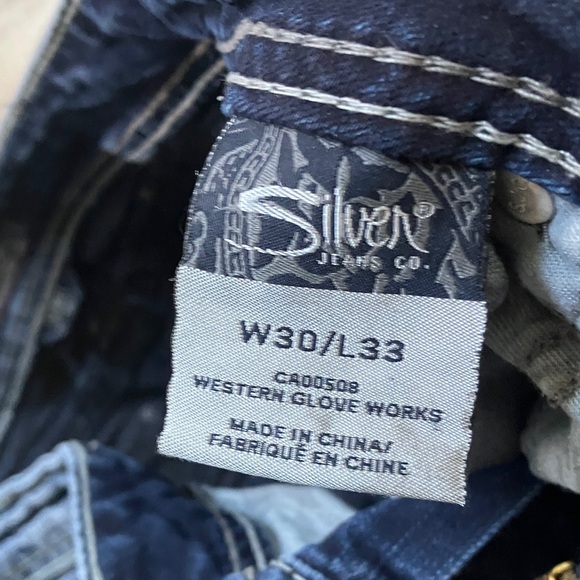 Silver Jeans Dark Blue Flare Jeans - Picture 3 of 6